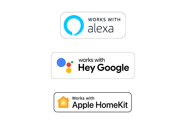 Easy voice control works with Siri, Alexa, Hey Google