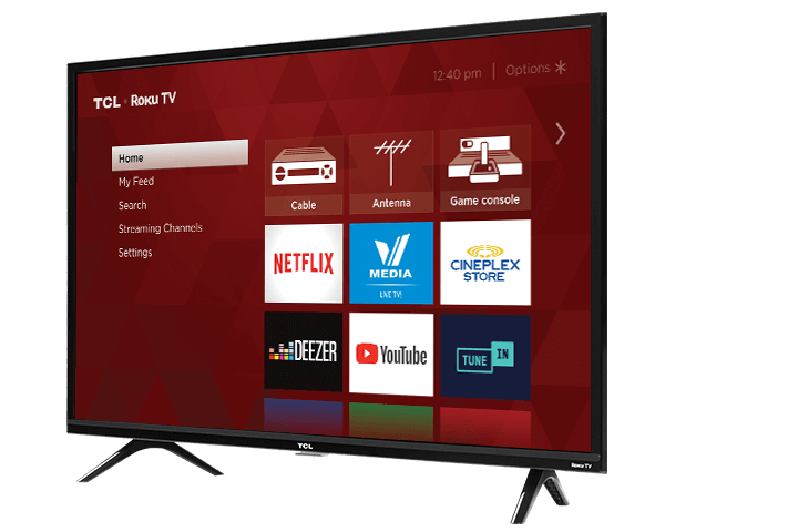 尊龙凯时 32” Class 3-Series HD LED Roku Smart TV - Angle View